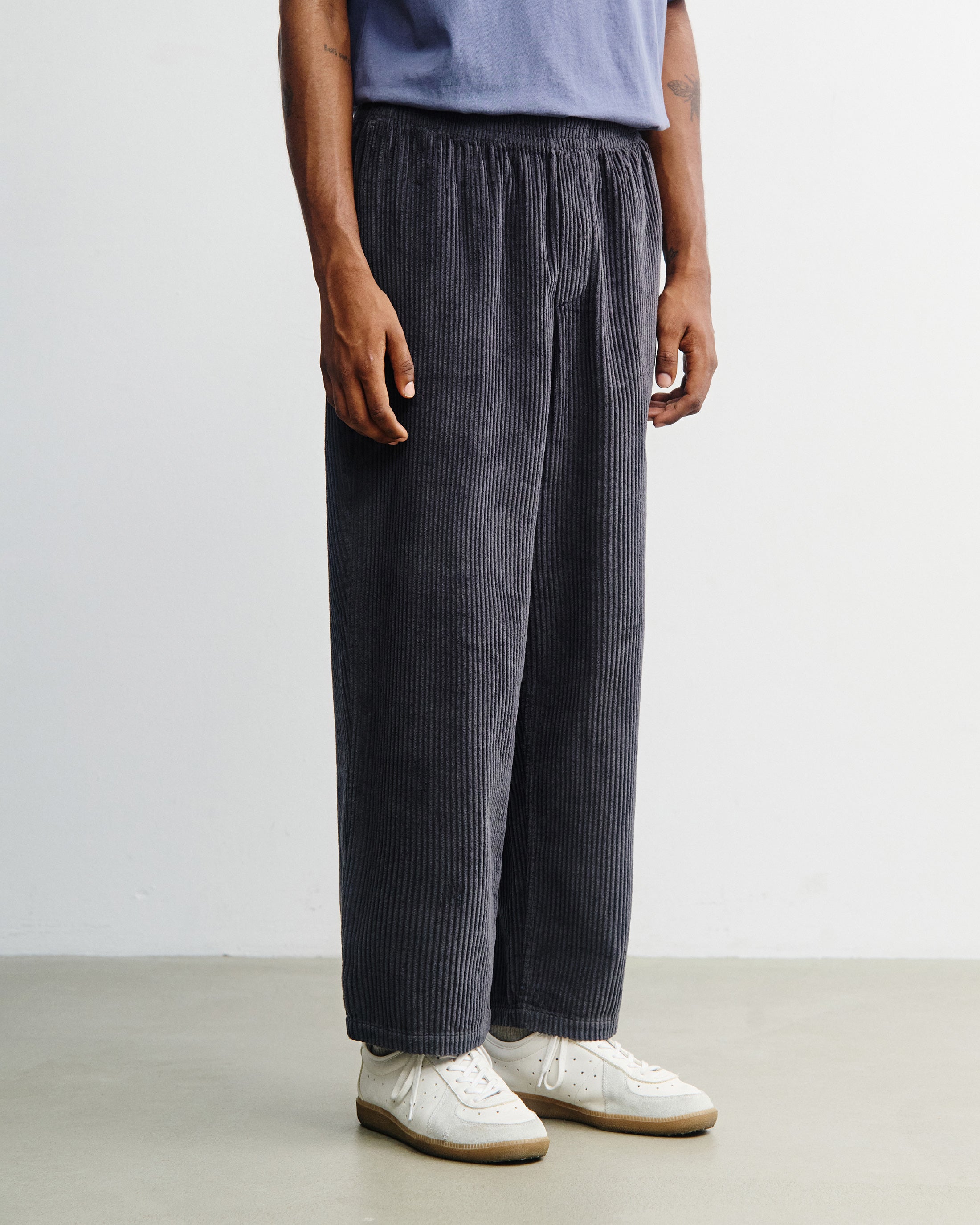 Weite Cordhose Bio Baumwolle - Anthrazit